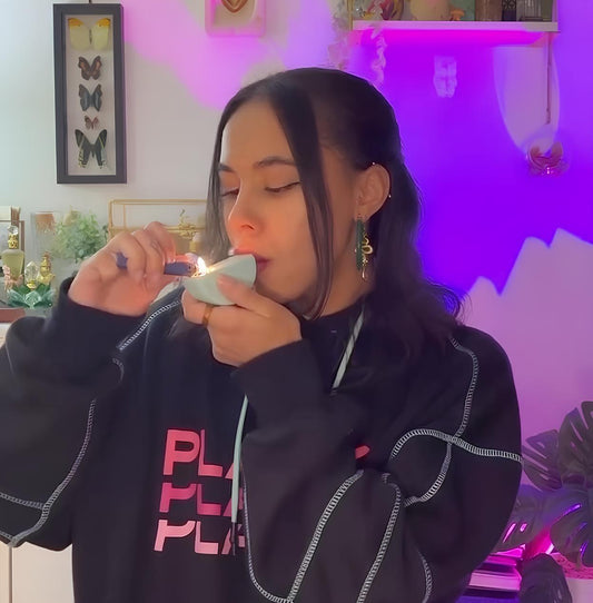 Lighting and Smoking weed pipes