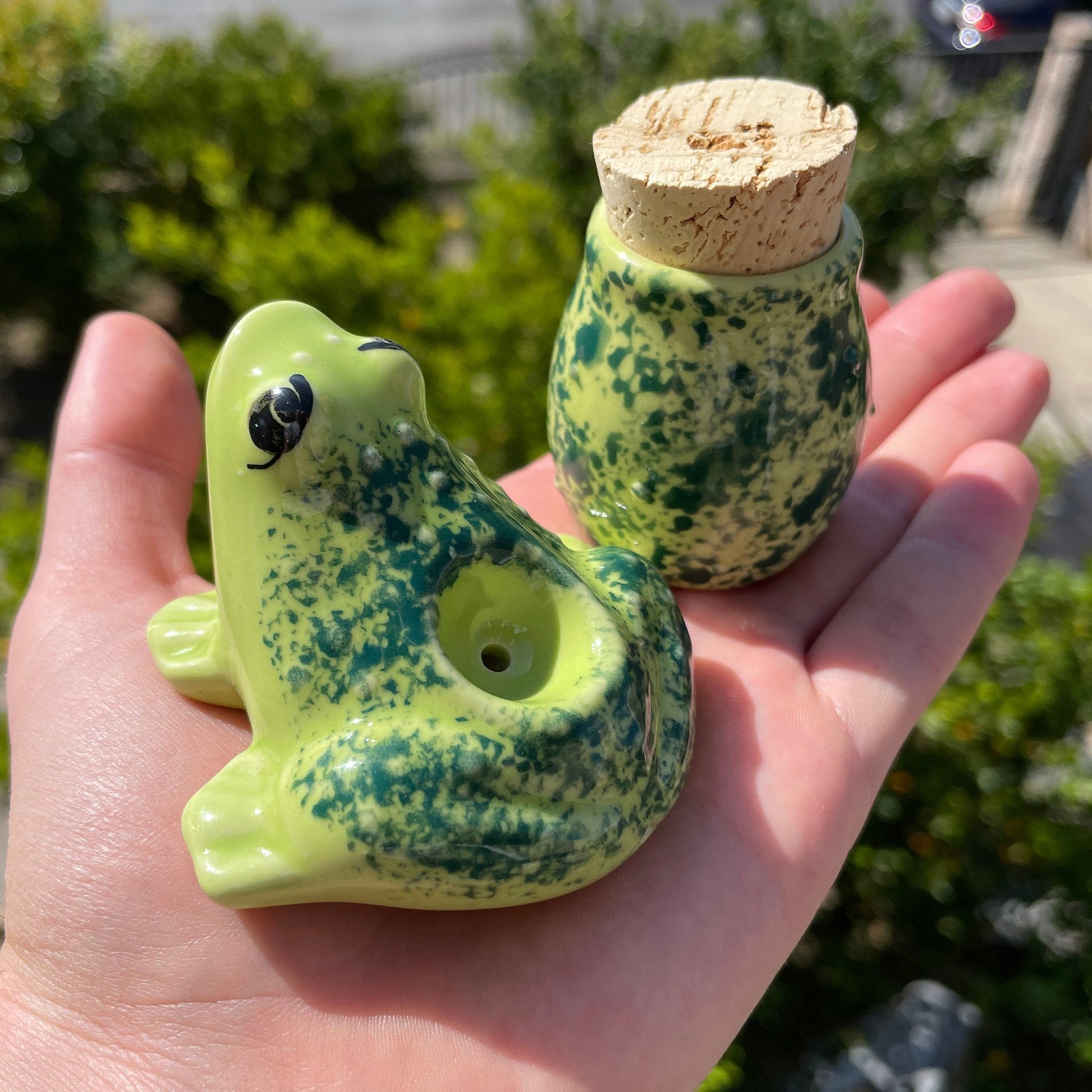 Stash Jar (Frog style) - Cosmos Art Ceramics